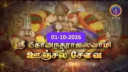GT   Sri Govindarajaswami  || Unjal seva ||Tirupathi || 01-10-2026 || SVBC 2 Tamil  || SVBC TTD