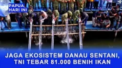 PROTECTING LAKE SENTANI ECOSYSTEM, TNI RELEASES 81,000 FISH FINGERLINGS