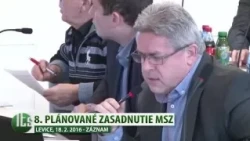 8. plánované zasadnutie MsZ v Leviciach - záznam