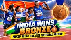 India Wins Bronze in Mixed 4x100m Relay at Asian Games 2026 | National Record