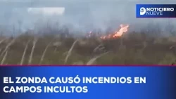 The Zonda wind caused fires in uncultivated fields